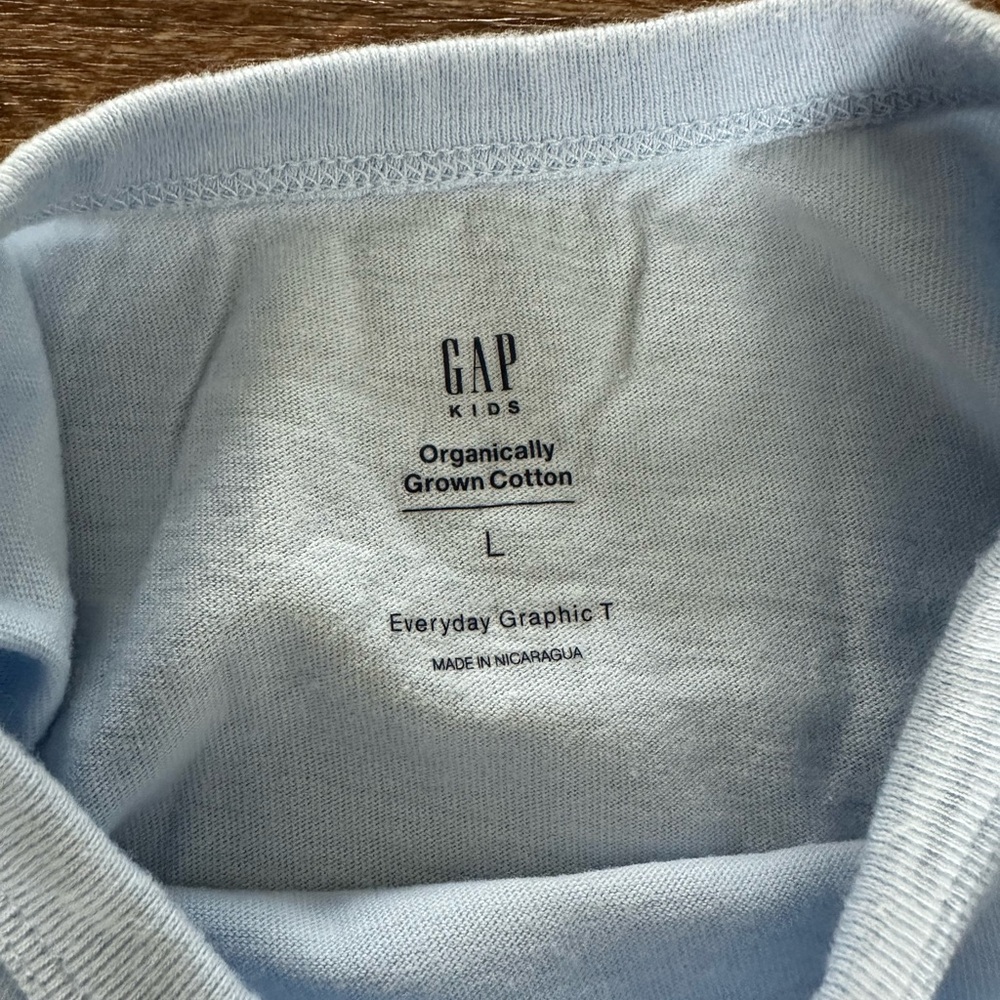 GAP Boys Large Light Blue Seagull Graphic T-Shirt - Picture 2 of 2
